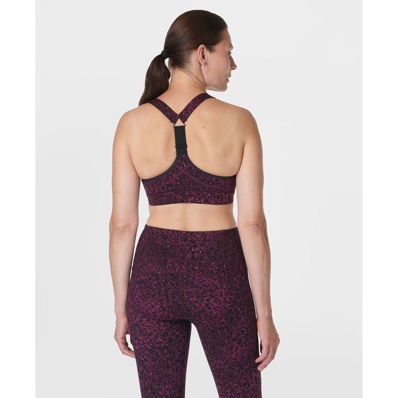 Sweaty Betty Power Medium Support Sports Bra Purple Dragonfly Print image number 1